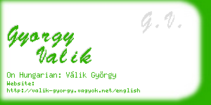 gyorgy valik business card